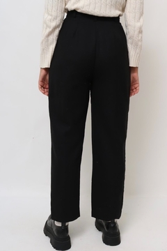 calça cintura alta preta 100 % WOOL forrada na internet