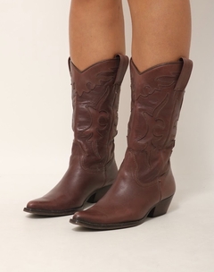 bota western marrom vintage couro - comprar online