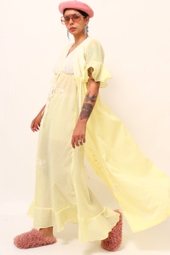 Robe + camisola poa amarelinho vintage - comprar online
