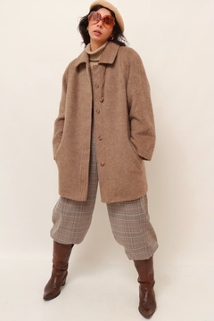 Imagem do casaco lã vintage forrado bege