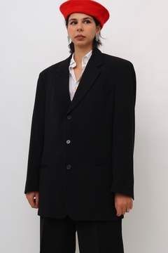 conjunto alfaiataria preto blazer + calça - loja online
