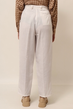 Calça branca cintura alta bag levinha - comprar online