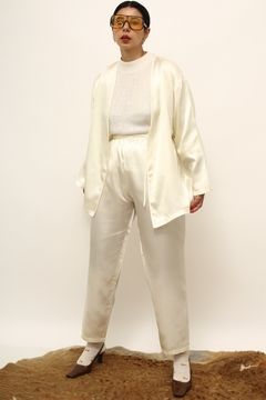 Conjunto calça + blusa pijama acetinado vintage - loja online