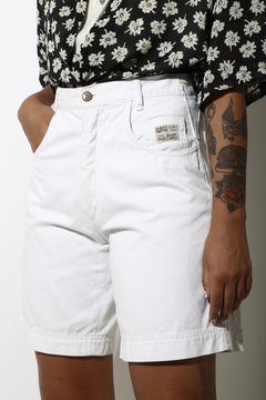 Bermuda branca cintura alta jeans vintage  na internet