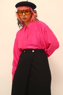 Camisa rosa PYONGAN 100% seda - loja online