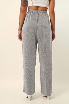 calça listras semi pantalona cintura alta - loja online