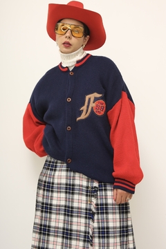 Cardigan tricot pulover esportivo manga bicolor na internet