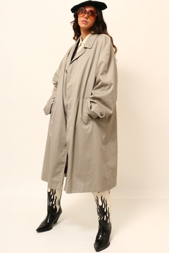 Trench coat forrado cinza vintage na internet
