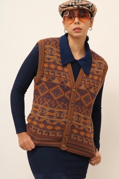 Colete pulover com laranja vintage - comprar online