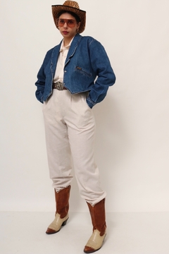 Jaqueta western jeans recorte vaqueiro - loja online
