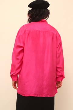 Camisa rosa PYONGAN 100% seda na internet