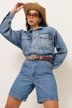jaqueta cropped jeans grosso vintage