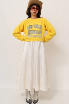 Moletom amarelo BROOKLIN vintage - loja online