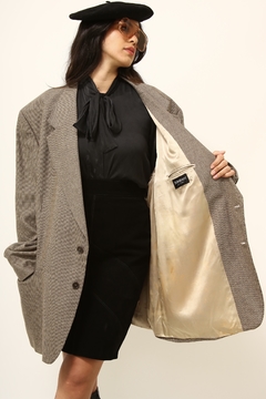 Maxi blazer xadrez YVES SAINT LAURENT