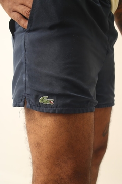 shorts lacoste azul forrado original - loja online