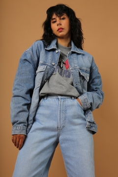 Jaqueta jeans azul classica 90’s vintage - comprar online