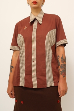 Camisa western marrom com xadrez guararapeso na internet