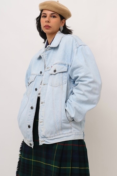 jaqueta jeans azul classica 90’s - loja online