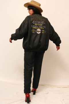 Jaqueta bordado costas e frente bomber preta na internet