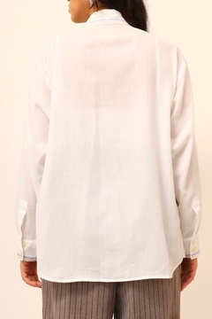 Camisa branca recorte western vintage - loja online