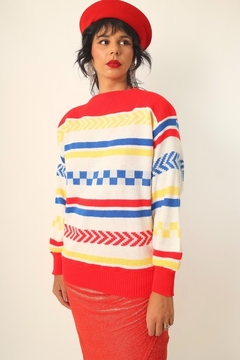 Pulover color vintage 90’s classico - loja online