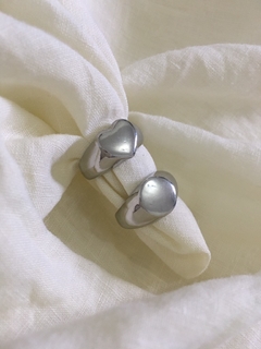 Kit anel em prata coração + mindinho na internet