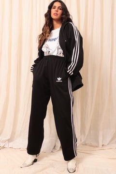 Conjunto ADIDAS preto classico calça + jaqueta