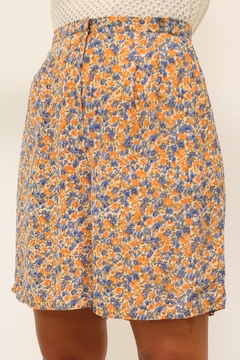Imagem do Shorts floral vintage laranja