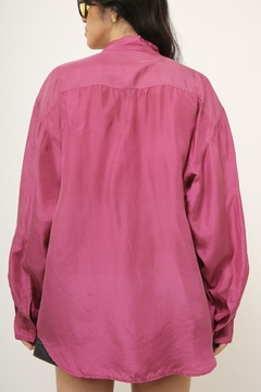 Camisa rosa 100% seda Presley - Capichó Brechó