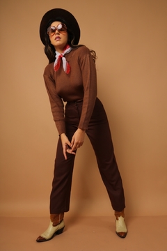 Imagem do Blusa tricot marrom macia vintage