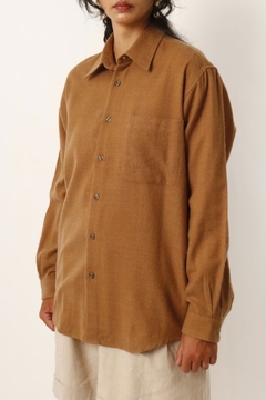 camisa textura camelo vintage