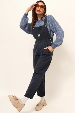 macacao jeans azul vintage