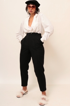 Calça preta basica cintura alta - loja online