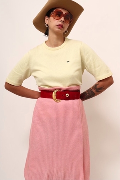Blusa malha amarela LACOSTE vintage - comprar online