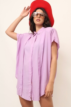 Regata vestido lilas vintage ombreira - comprar online