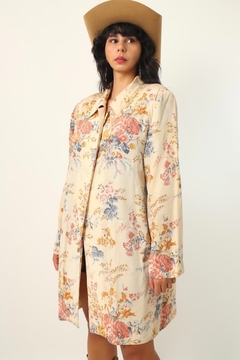 kimono floral amolo viscose vintage - comprar online