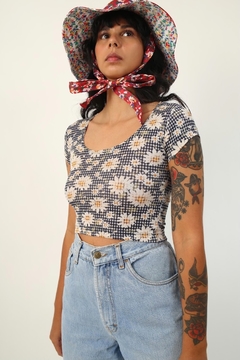 Top cropped margarida vintage - comprar online