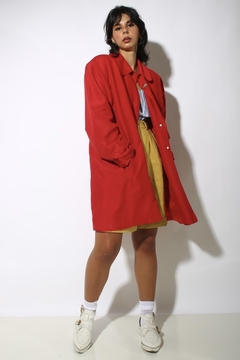 Imagem do Casaco vermelho ombreira vintage forrado