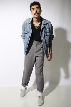 Imagem do Jaqueta jeans bordado costas manga bufante