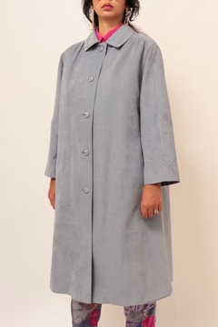 Casaco azul aveludado vintage levinho - loja online