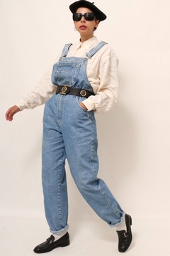 Macacão jeans classico azul grosso 90´s - loja online