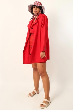 Imagem do Blazer vermelho estilo casaco vintage