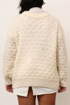 Tricot macio creme vintage longo - comprar online