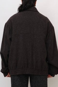 jaqueta lã forrada vintage forrada cinza - comprar online