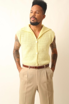 Pulôver tricot amarelo vintage