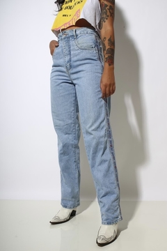 Calça jeans cintura alta vintage original det lateral - comprar online