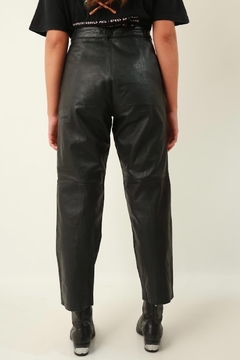 calça 100% couro cintura alta vintage - comprar online