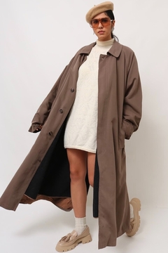 Trenc Coat longo forro lã removível mega pesado vintage na internet