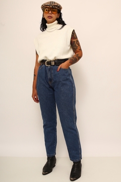 Calça jeans grossa azul classica - comprar online