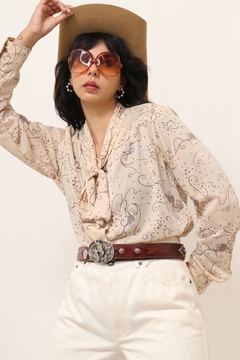 calça cintura alta branca vintage - comprar online